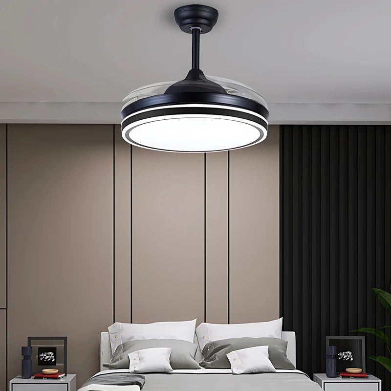 Abanico De Techo Con Lámpara Y Bocina Bluetooth. 3 Tonos De Luz. 42" Ventilador A Control Remoto. Fan 110V