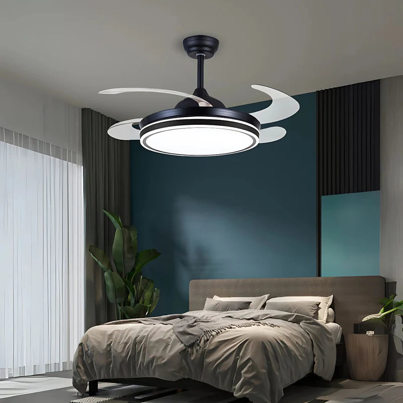 Abanico De Techo Con Lámpara Y Bocina Bluetooth. 3 Tonos De Luz. 42" Ventilador A Control Remoto. Fan 110V Selecto