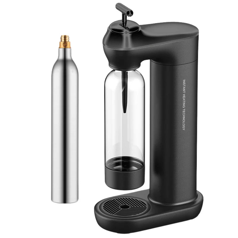 Máquina De Agua Con Gas Soda Automática. Color Negro 1L. Incluye Cilindro De CO2. Estilo Sodastream Soda Maker AB576 CARBONE