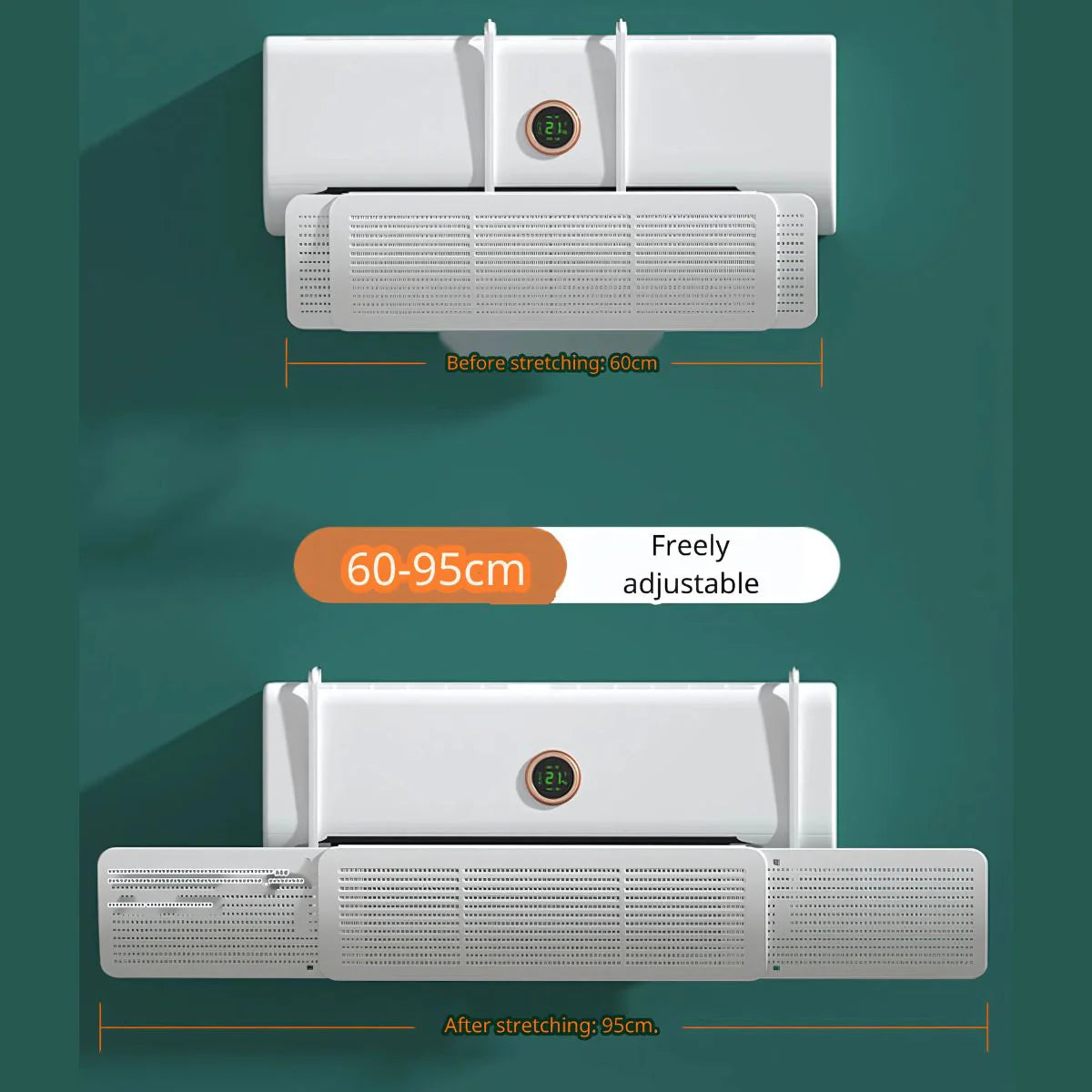 Deflector De Aire Para Aire Acondicionado Split De 12K Y 18K. Flujo Ajustable. Tapa El Flujo De Aire Directo Expandible. Cobertor. AB829 Selecto