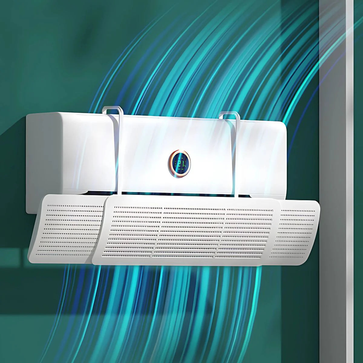 Deflector De Aire Para Aire Acondicionado Split De 12K Y 18K. Flujo Ajustable. Tapa El Flujo De Aire Directo Expandible. Cobertor. AB829