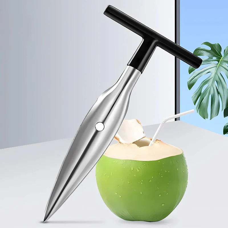 Abridor De Cocos De Acero Inoxidable. Herramienta Para Perforar Cocos Verdes Fácil Y Segura. (Unidad) Abre Pipa. AB855