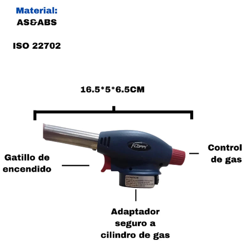 Soplete Antorcha Multiusos para Lata de Gas Butano Floppi FL-915 Floppi