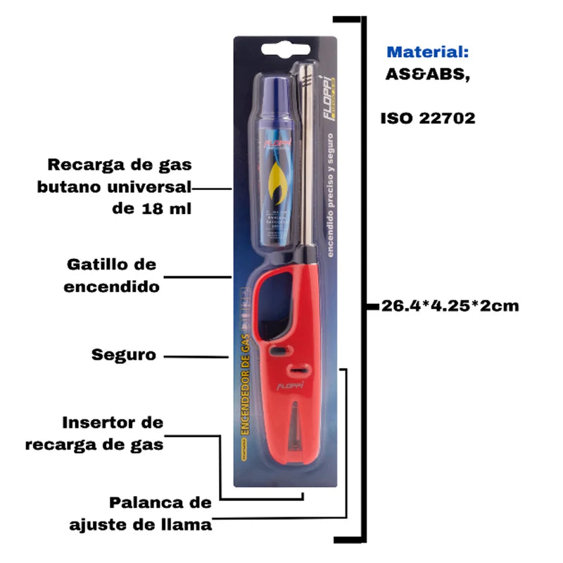 Encendedor Chispero de Estufa A Gas Con Repuesto Para Cocina. Colores Surtidos FL-EN21RG2
