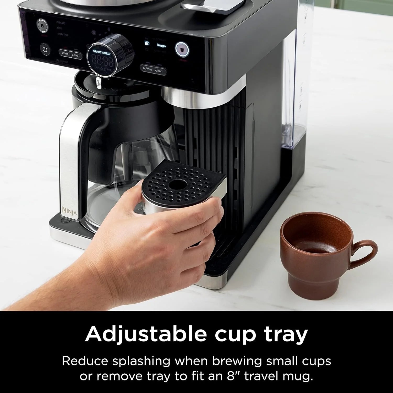 Cafetera Ninja Espresso & Coffee Barista System. Máquina De Café De Capacidad Hasta 12 Tazas, Función Para Cápsulas De Nespresso, Espumador Plegable NJS-38-CFN601 NINJA