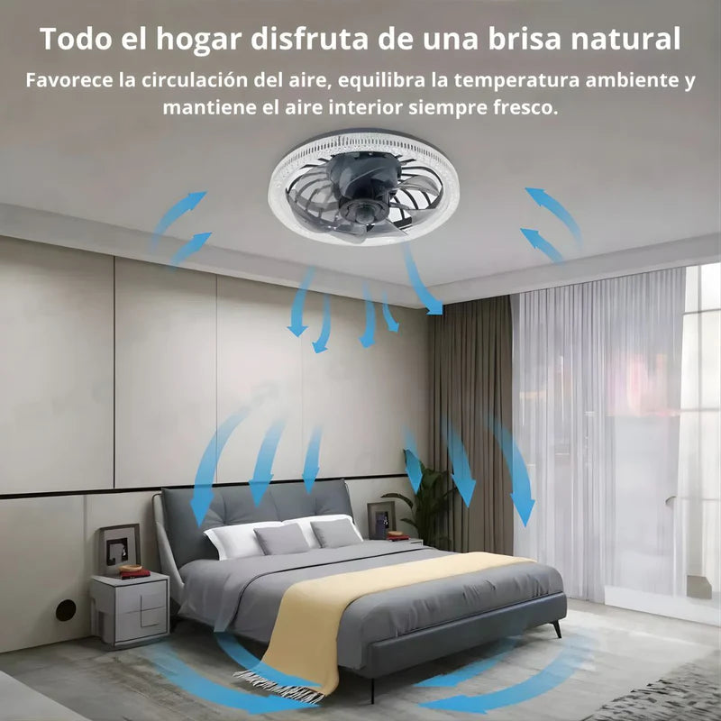 Abanico De Techo Con Luz LED 34W. Lámpara Con Abanico Integrado. Control Remoto Y Luz Regulable En 3 Tonos. TU028 Selecto