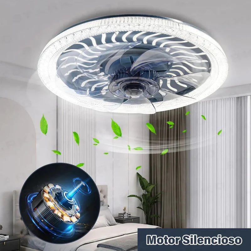 Abanico De Techo Con Luz LED 34W. Lámpara Con Abanico Integrado. Control Remoto Y Luz Regulable En 3 Tonos. TU028 Selecto