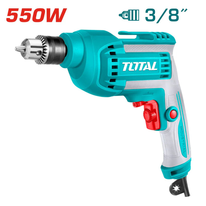 Taladro Eléctrico 3/8" De 550W Con Función Reversible. Voltaje: 110-120V ~ 60Hz. Total UTD55108 TOTAL