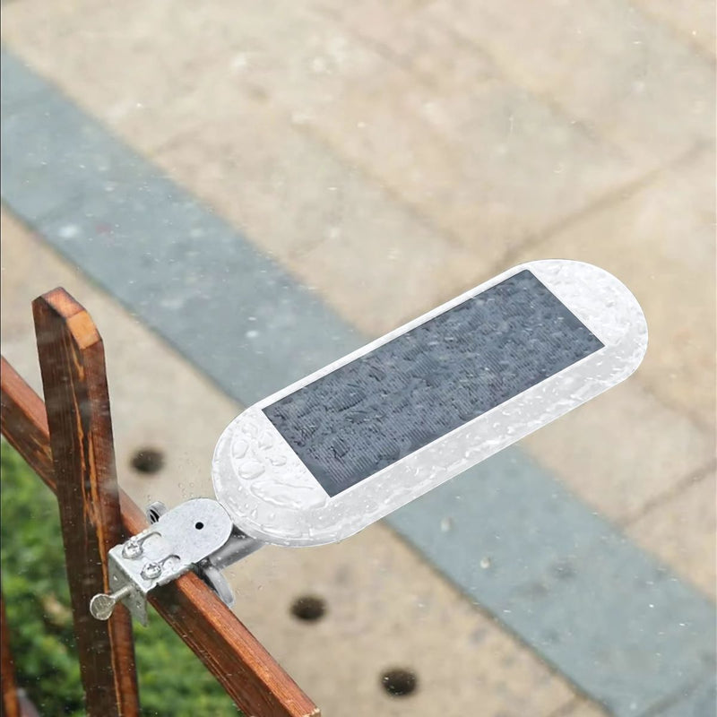 Lampara Solar Para Exteriores. Luz LED Cálida Amarilla. Panel Solar Integrado Con Sensor De Movimiento Hasta 10 Mts De Distancia Color Blanco Selecto