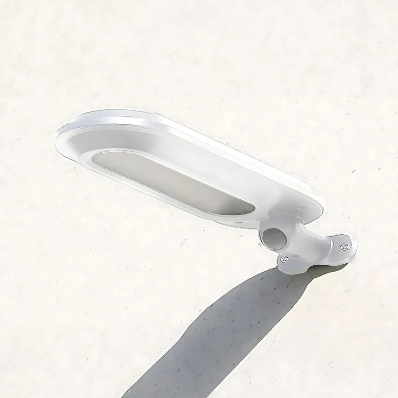 Lampara Solar Para Exteriores. Luz LED Cálida Amarilla. Panel Solar Integrado Con Sensor De Movimiento Hasta 10 Mts De Distancia Color Blanco