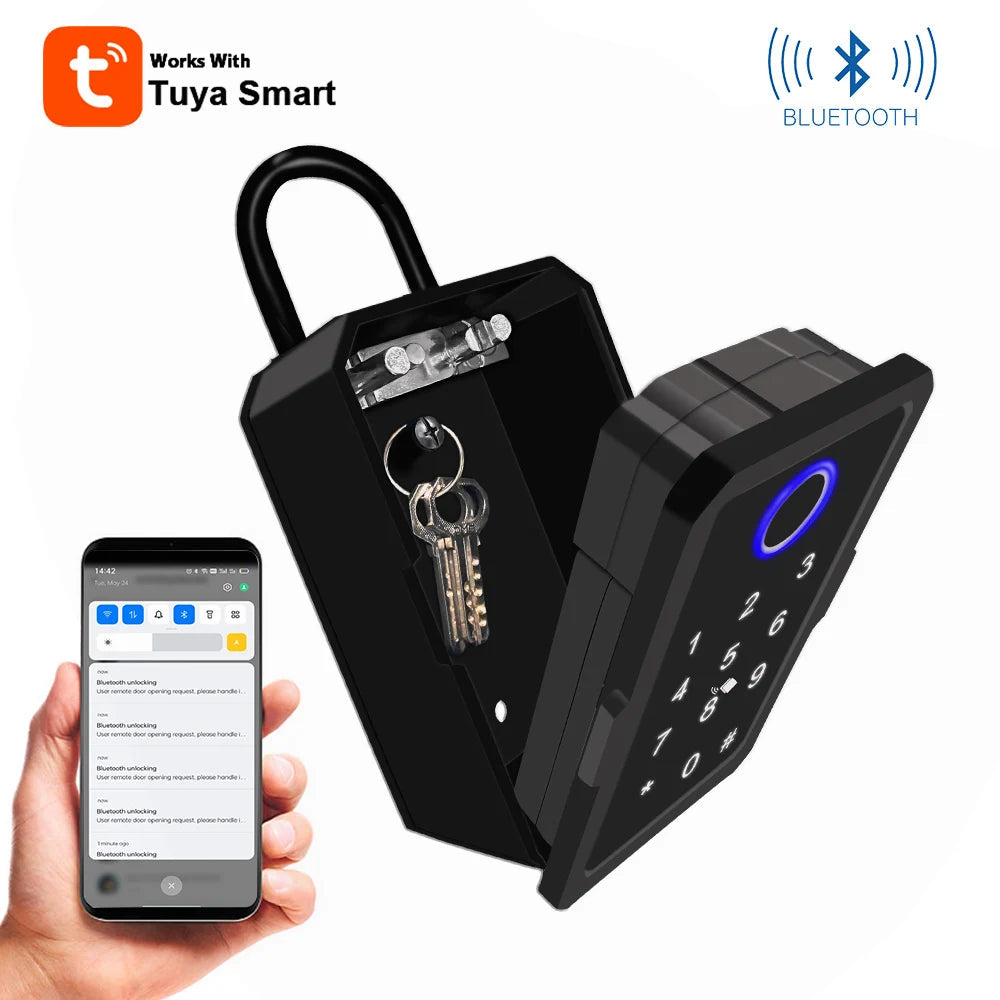 Caja de Seguridad Inteligente para Llaves Resistente al Agua Funciona con Tuya Smart K3F Selecto