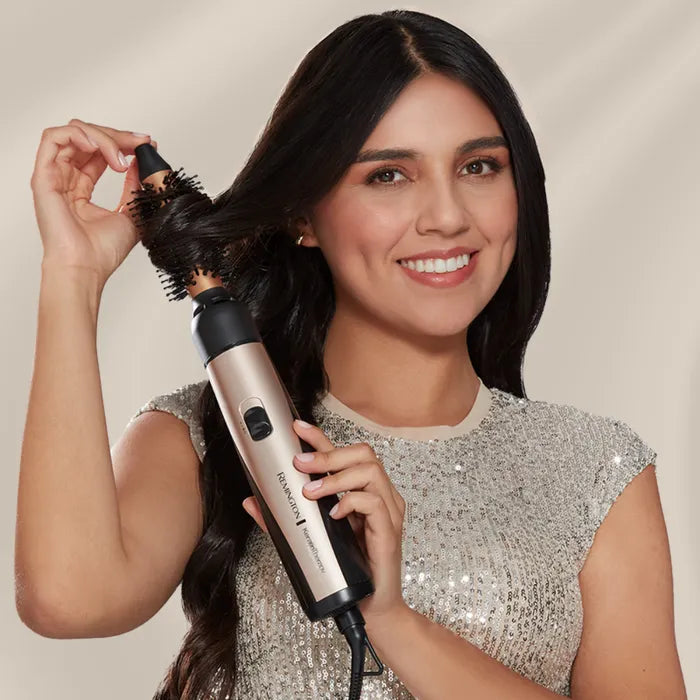 Cepillo de Aire Ovalado Remington AS8821-110F Ceramic & Titanium | Seca, Alisa y Da Volumen al Cabello Remington