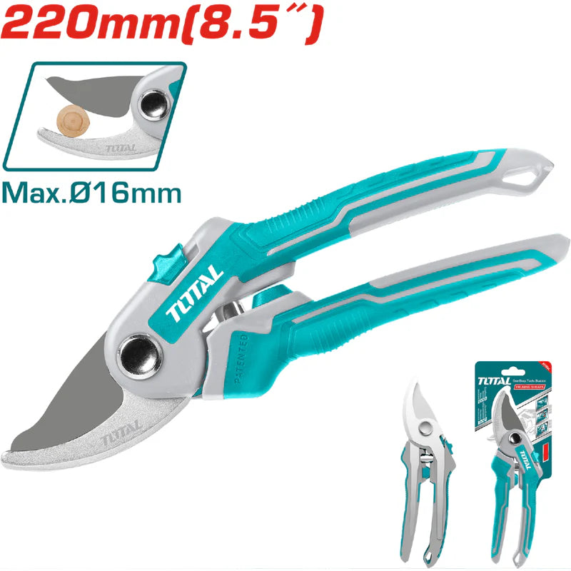 Tijera Para Podar Arbustos De Alta Calidad. 8.5"(220Mm). Total THT0601 TOTAL