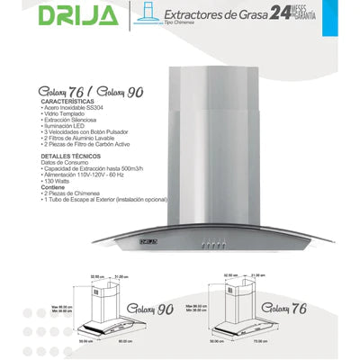 Extractor de Grasa Galaxy 76 Acero Drija DRIJA