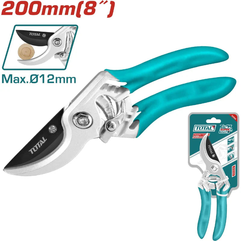 Tijeras Para Podar 8" Corta Hasta 1/2" Alicate Con Mango Comodo Total THT0109 TOTAL