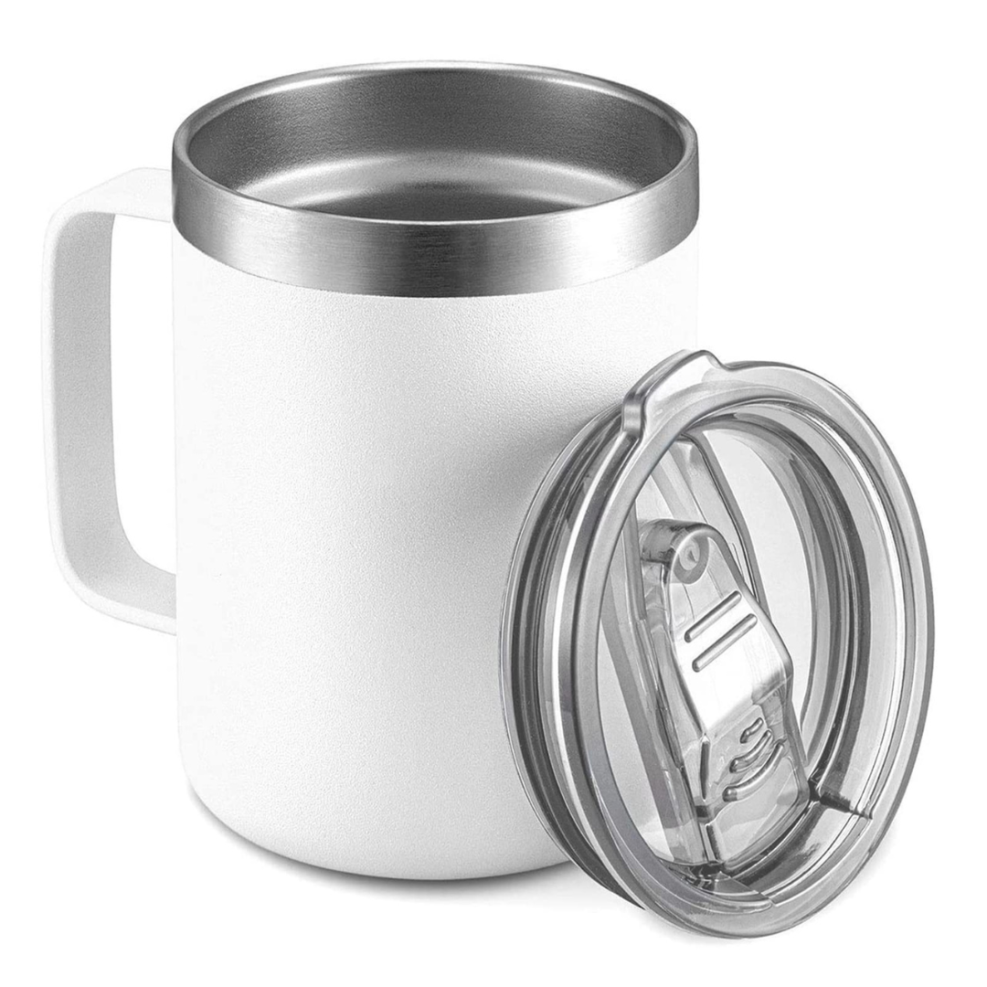 Taza Térmica de Acero Inoxidable de 400ml Blanco Lotus SV-SBM-685