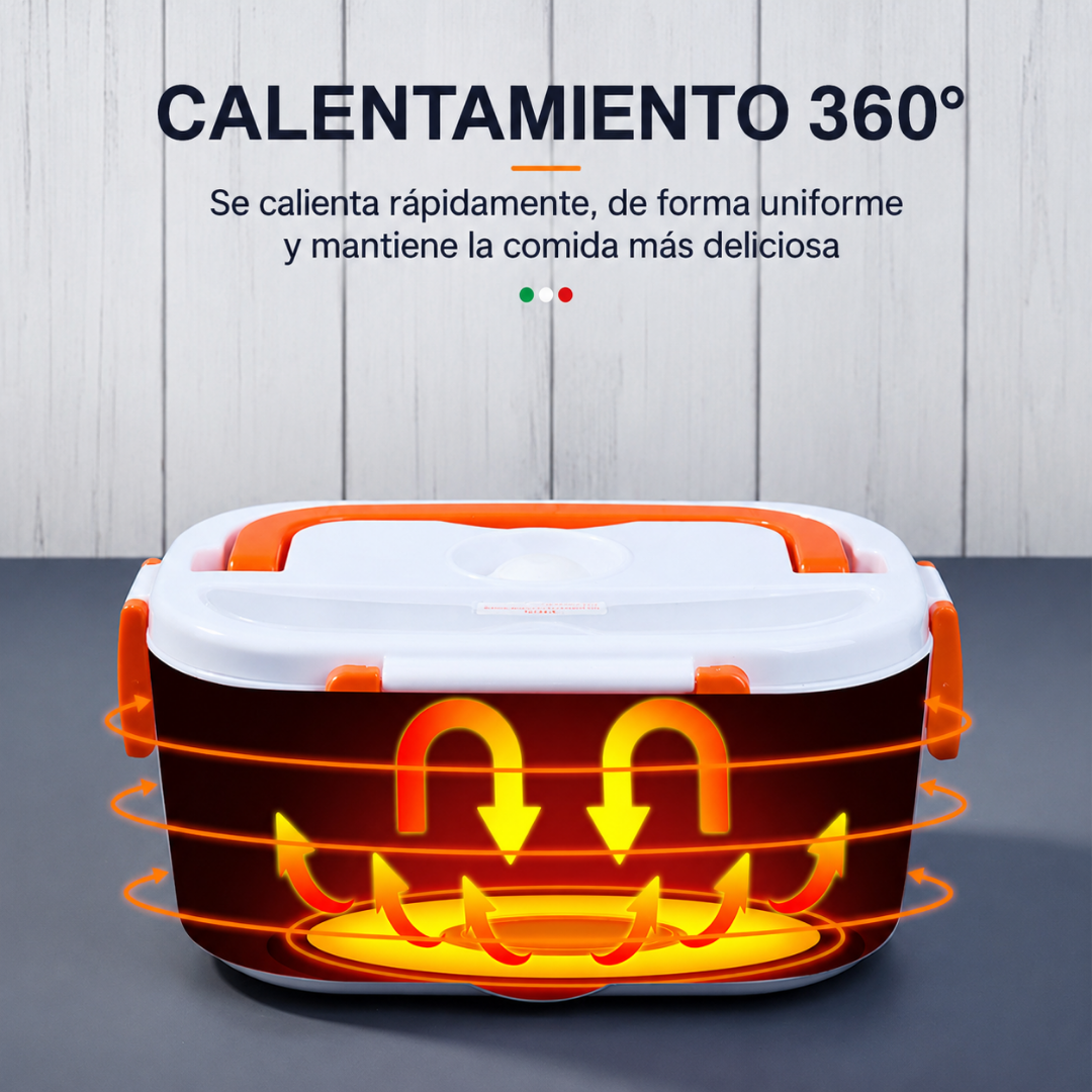 Lonchera Eléctrica Portátil para Alimentos | Fiambrera Calentadora con Asa y Cierre Hermético NS377596