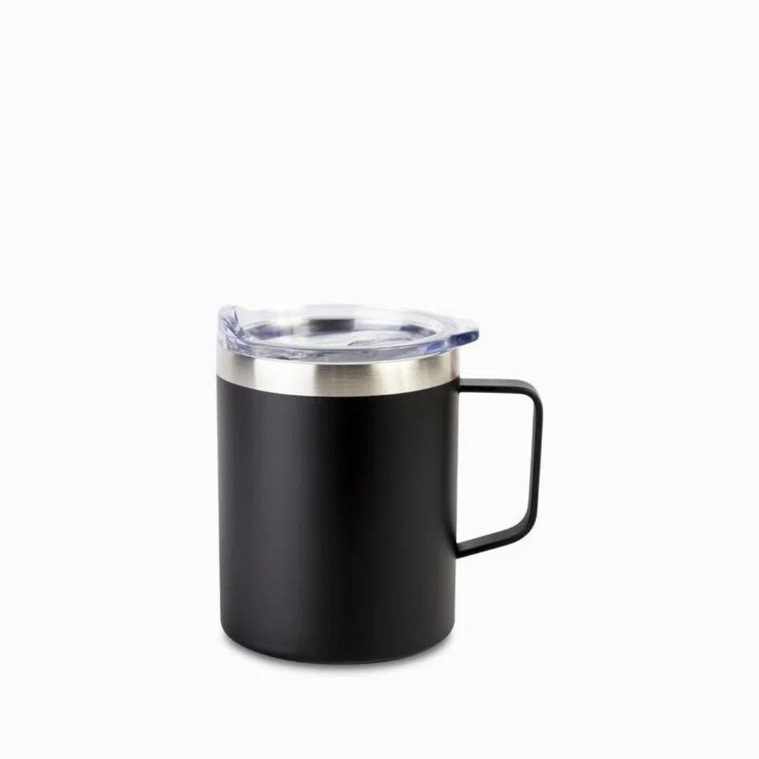 Taza Térmica de Acero Inoxidable de 400ml Negro Lotus SV-SBM-687