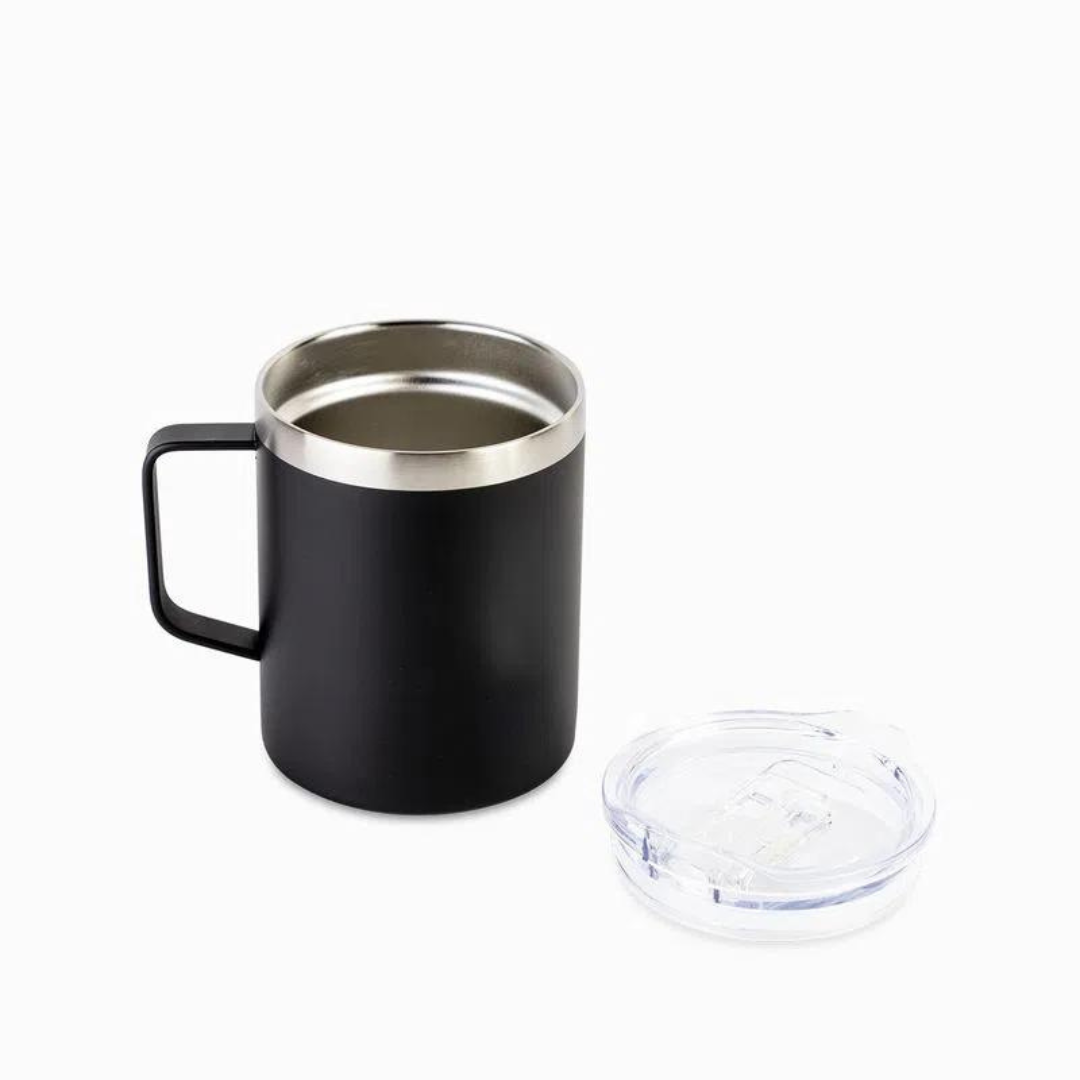 Taza Térmica de Acero Inoxidable de 400ml Negro Lotus SV-SBM-687