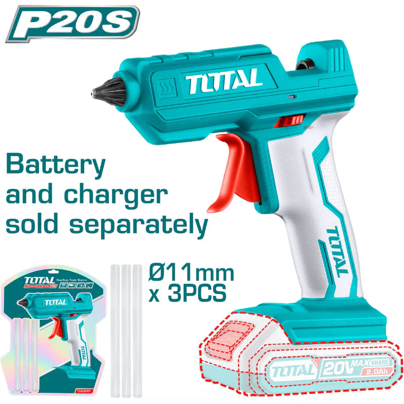 Pistola De Silicon A Bateria 20V. No Incluye Bateria Ni Cargador ( Se Vende Aparte) Total TGGLI2001