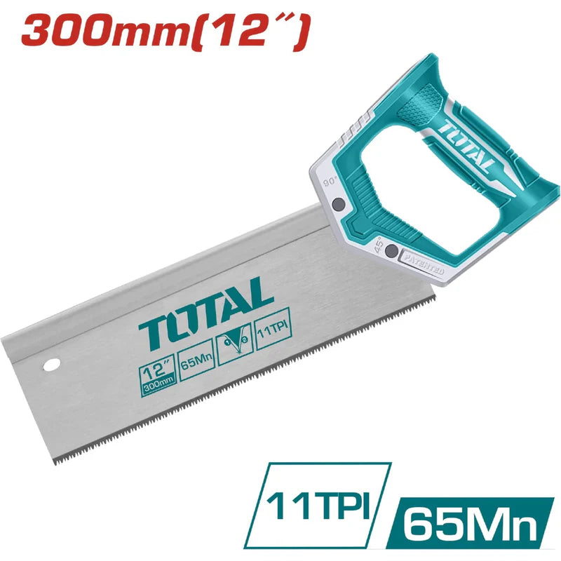 Serrucho Trasero 300 Mm /12". Espesor 0.8 Mm, 11TPI Total THT59126B TOTAL