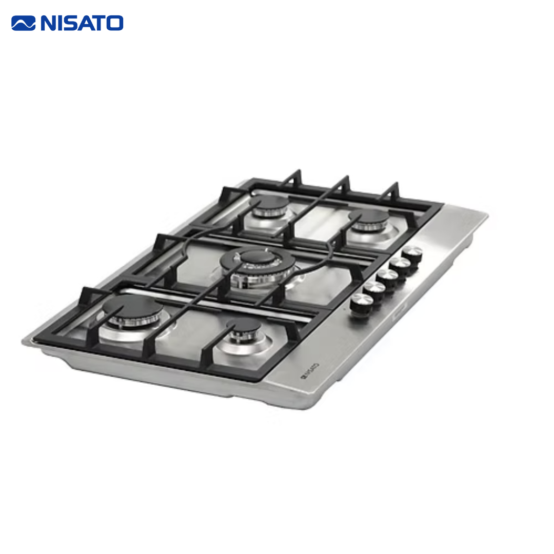 Estufa Empotrable de Acero Inoxidable 36" 5 Quemadores a Gas Nisato NPCT-90PRODM