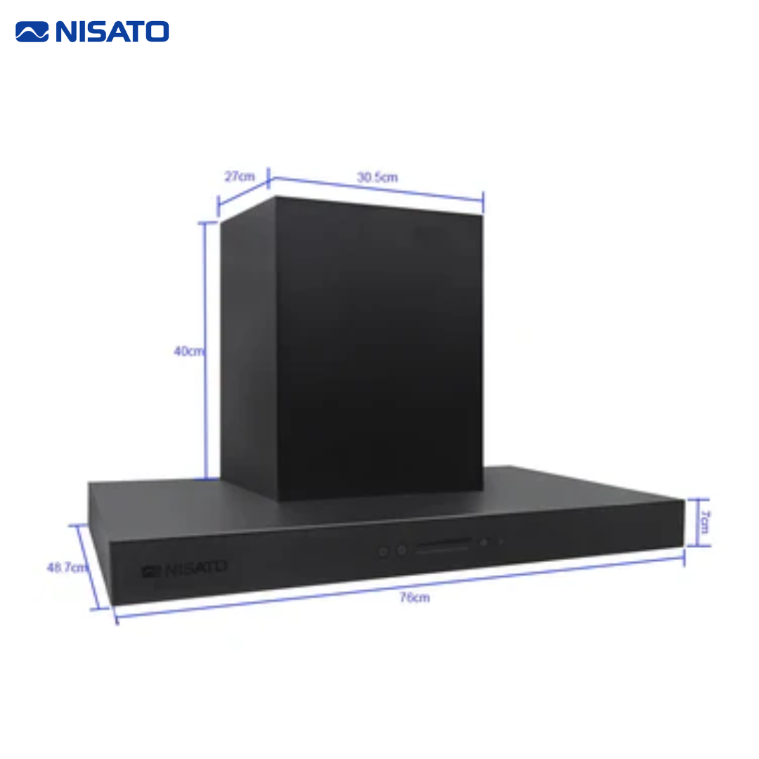 Campana Extractor de Grasa 4 Velocidades con Temporizador Luz LED Nisato NHD-77PRODGNN9