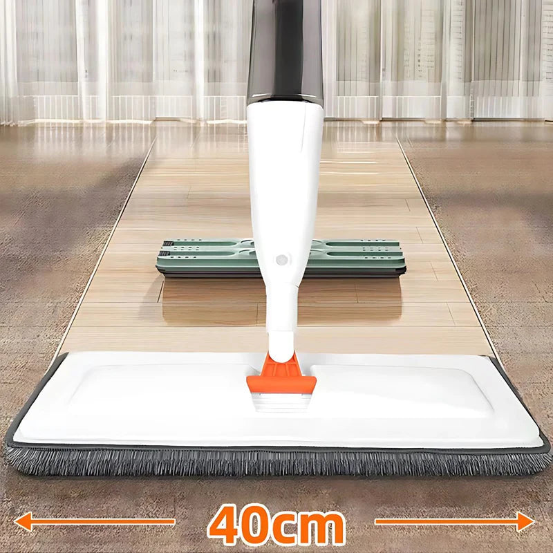 Mopa Con Rociador Spray Y Almohadilla De Microfibra Reutilizable. Limpieza Sin Cubeta Trapeador Plano. Spray Mop AB344 Selecto