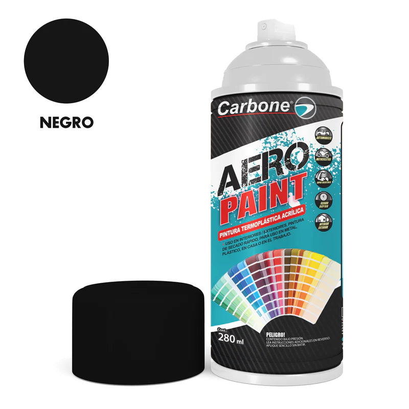 Pintura Aerosol En Spray. Interiores Y Exteriores Alta Calidad 280Ml CARBONE