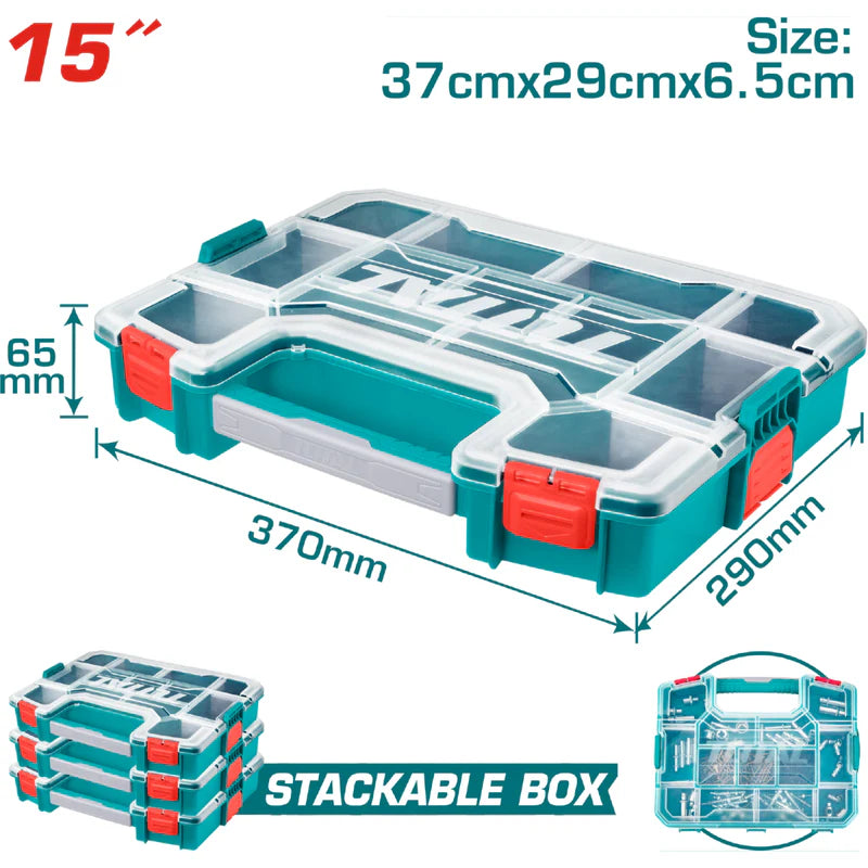 Organizador De Plástico Apilable 370 *290 *65 Mm Total TPBX1151 TOTAL