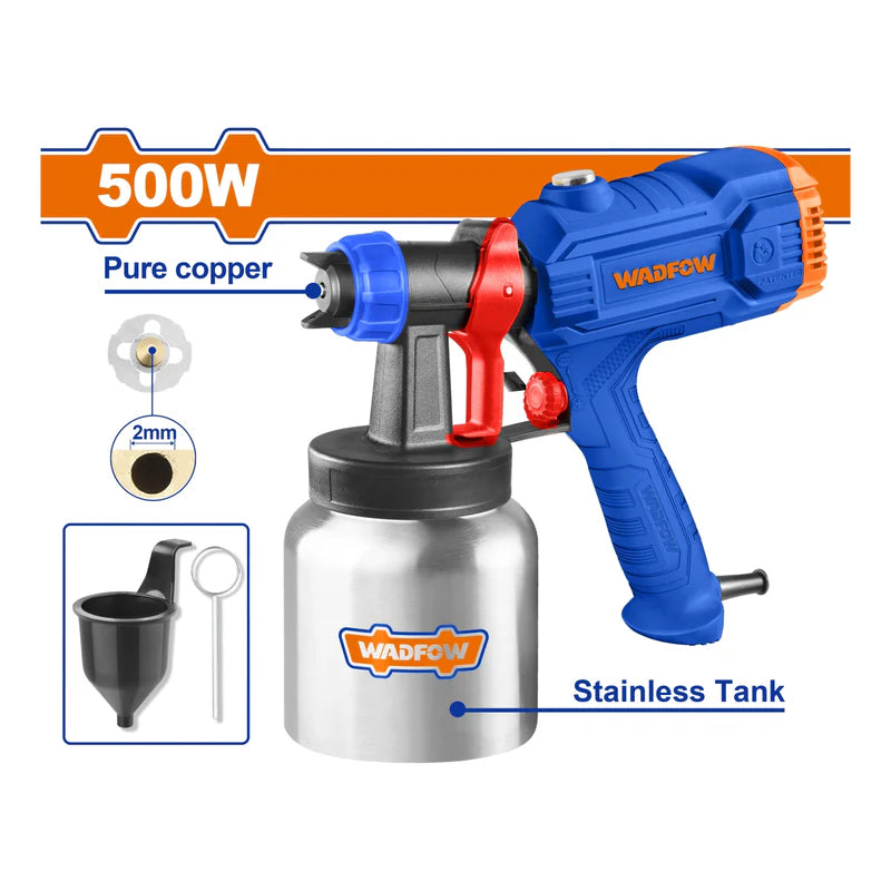 Pistola Spray De Aire Para Pintar 500W. Capacidad 800 ML. Voltaje: 110-120V ~ 50/60Hz De Aire. UWEG1A181 WADFOW