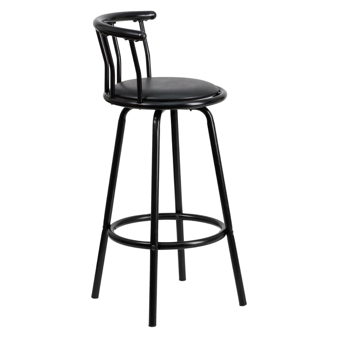 Silla para Bar Giratoria Negra 52x94x38cm FSK5528