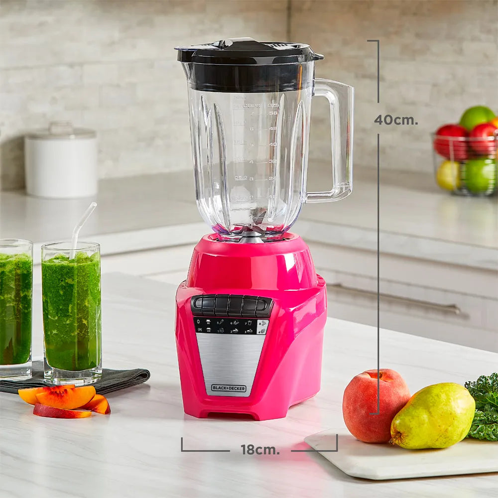 Licuadora Jarra Plástica 1.65LT 700W 8 Velocidades Magenta Black and Decker BL0877-1PDLA BLACK + DECKER