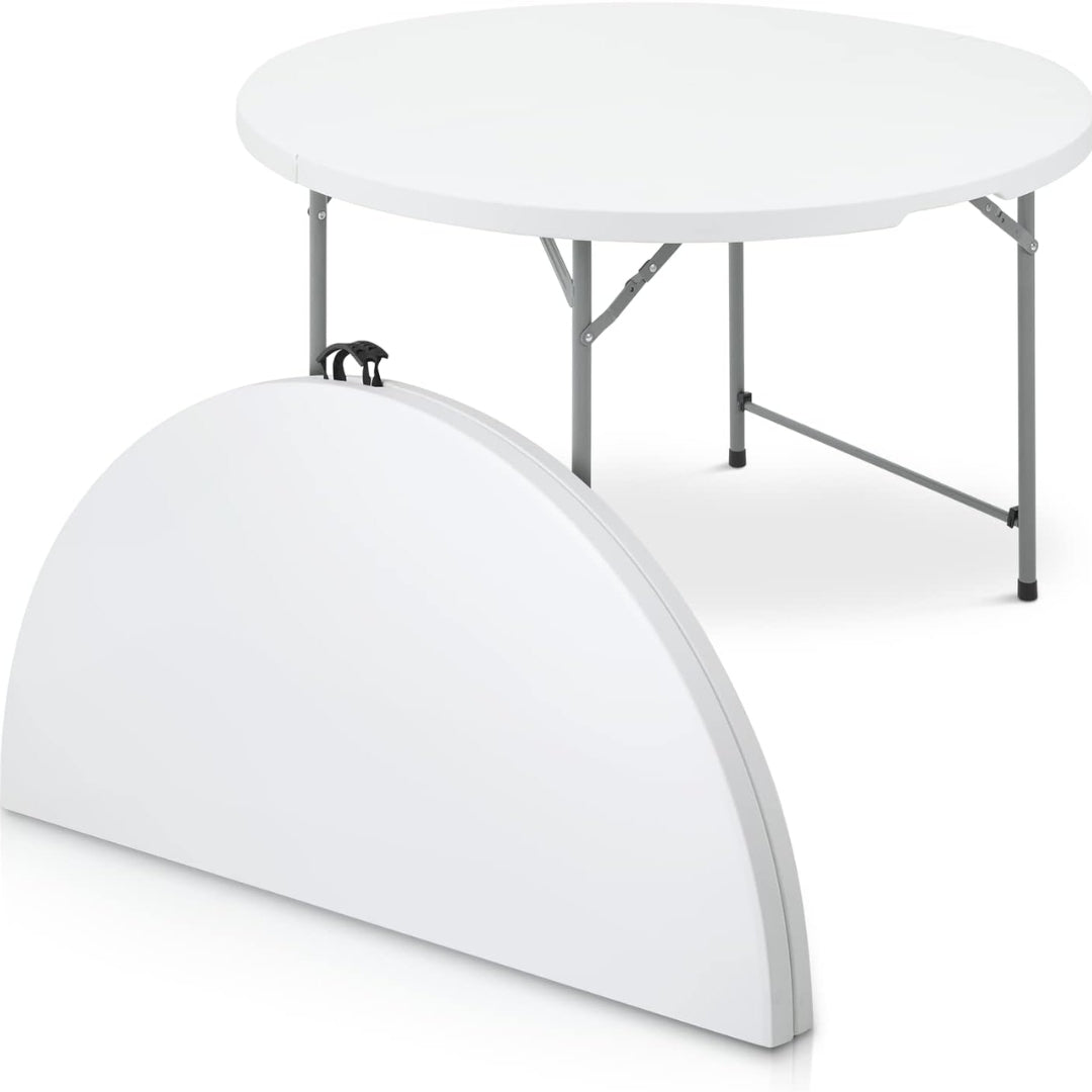 Mesa Plegable Redondo de Plástico con Metal 75x120cm Selecto