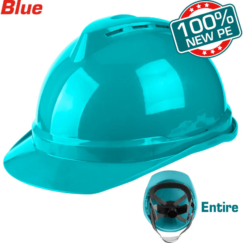 Casco De Seguridad Turquesa. ABS Virgen. Ajuste De Ratchet Alta Calidad. Total TSP2601 TOTAL
