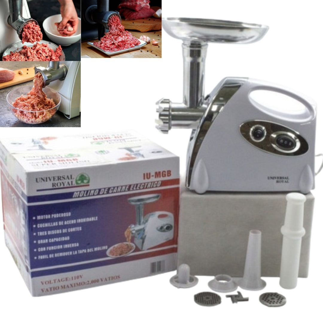 Molino de Carne Eléctrico Universal Royal IU-MGB-SIL
