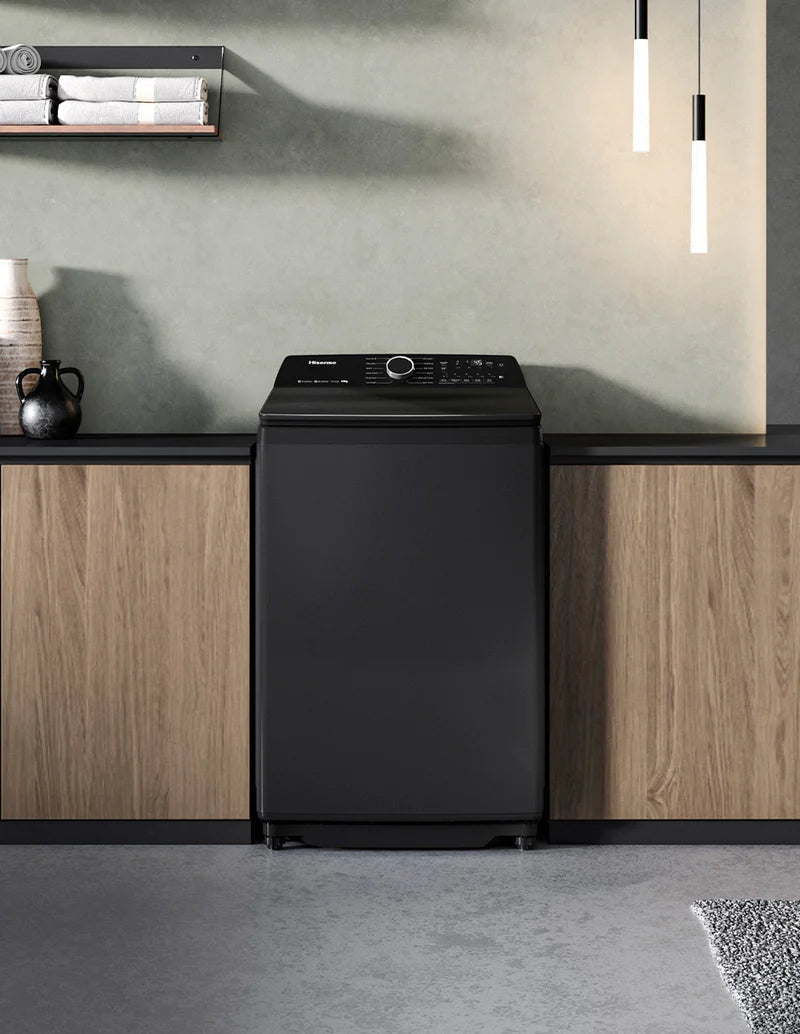Lavadora Automática Carga Superior 20kg Negro Smart Fuzzy Hisense WT5I2023DB HISENSE