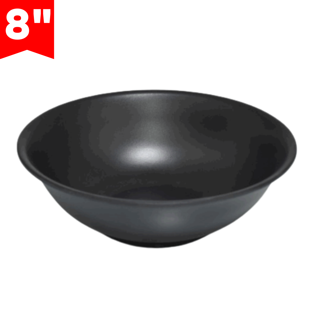 Bowl de Melamina Negro 8" BG-208H-BLK