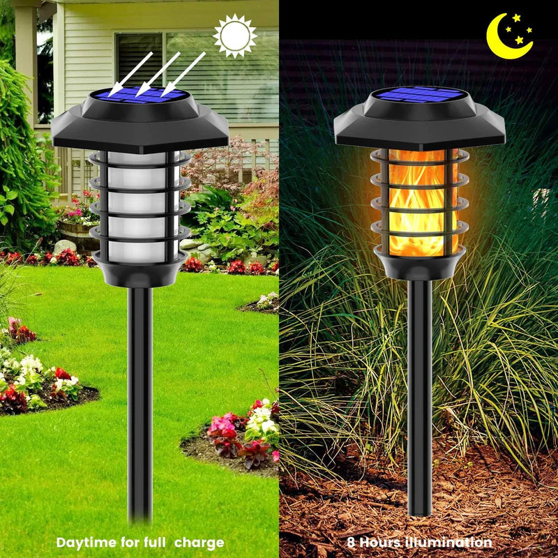 Luz Solar Tipo Estaca Para Exteriores 66LED (1 Pza) 5.5V 1.8W (Luz Blanca Y Cálida). Iluminación Para Jardín. AB242 Selecto