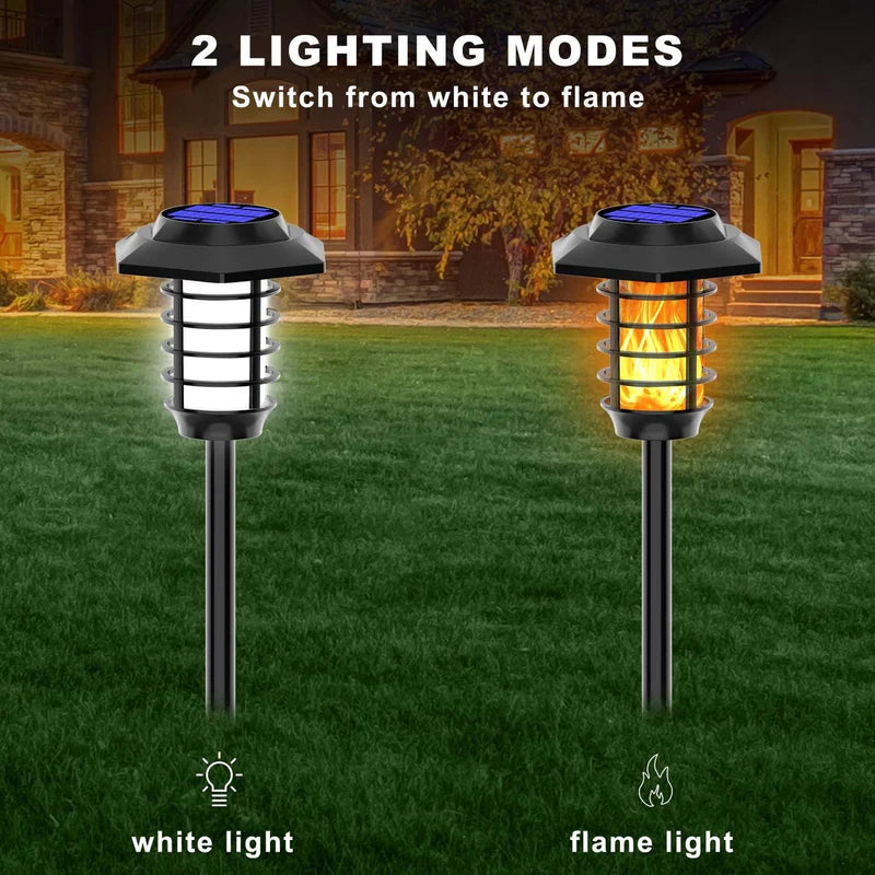 Luz Solar Tipo Estaca Para Exteriores 66LED (1 Pza) 5.5V 1.8W (Luz Blanca Y Cálida). Iluminación Para Jardín. AB242 Selecto