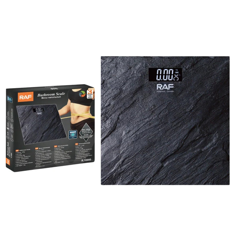 Báscula Digital De Baño 180Kg. Balanza Con Pantalla LED Y Encendido Automático.Pesa R.10000 RAF