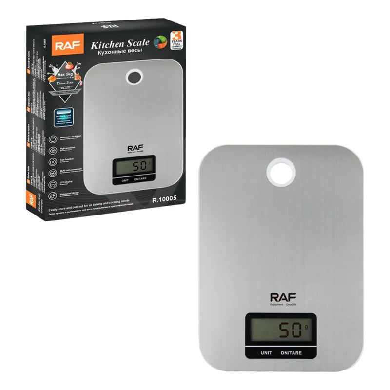 Báscula Balanza De Cocina Digital Precisión Alta 5Kg Con Pantalla LCD Y Apagado Automático R.10005 Báscula. Pesa. RAF