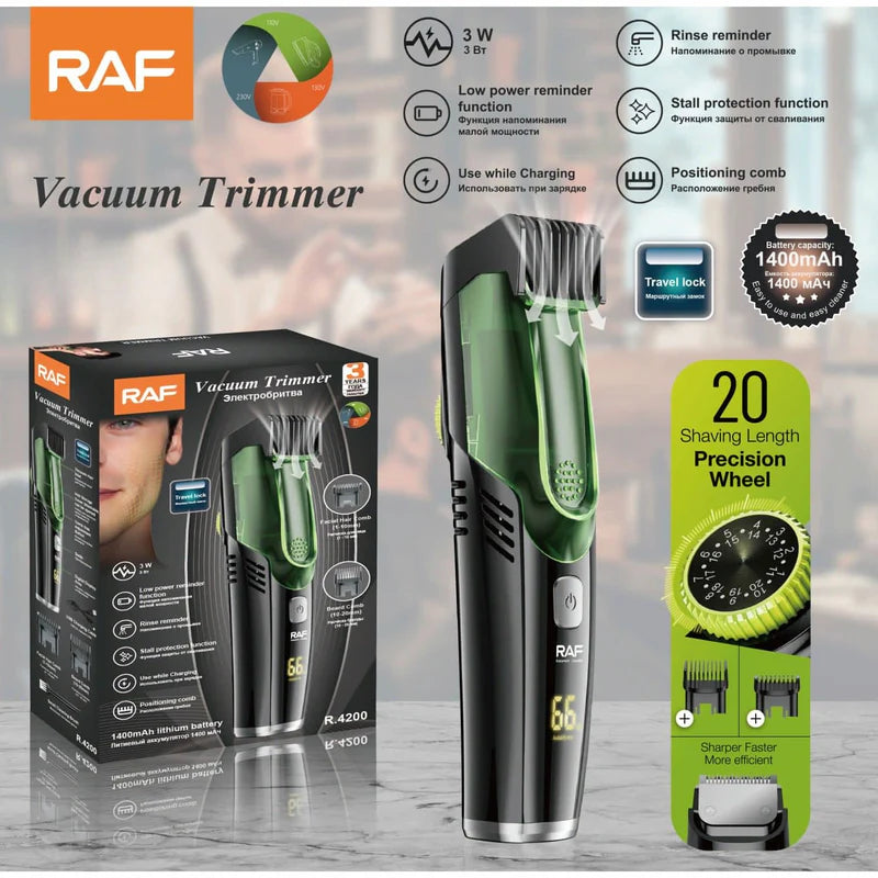 Cortadora De Cabello Eléctrica 3W 1400Mah, 20 Niveles De Corte, Cuchilla Afilada. 110V/60Hz Cortadora Barbero R.4200 RAF