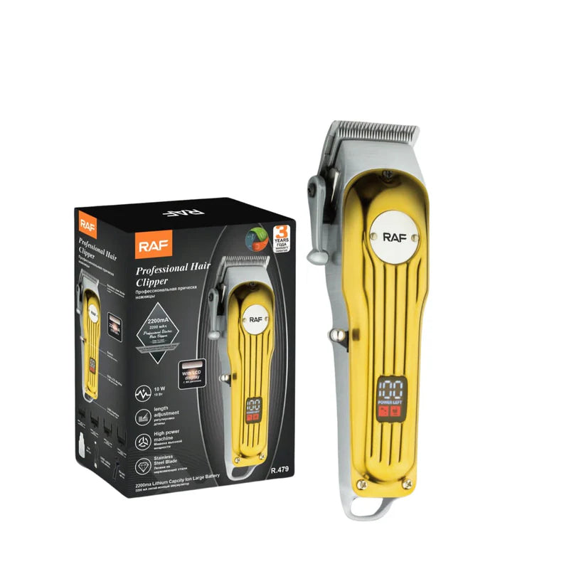 Cortadora De Cabello Eléctrica 10W Cuchillas De Acero Cable USB Incluye Peines. 110V/60Hz Cortadora Barbero R.479 RAF
