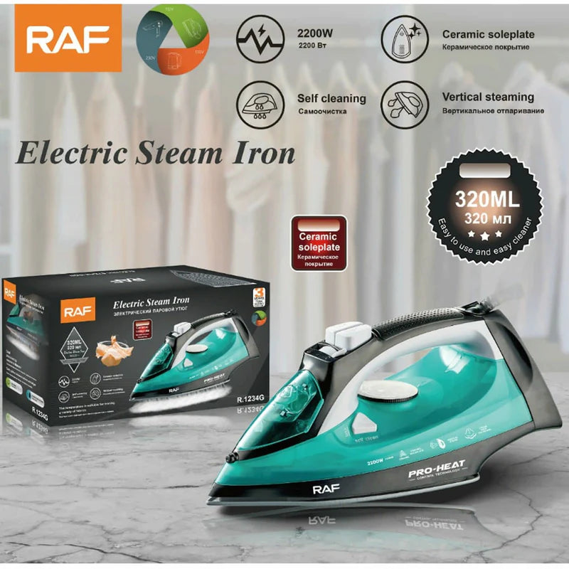 Plancha A Vapor 1000W Con Suela Cerámica, Autolimpieza Y Vapor Vertical 110V/60 Hz. Plancha De Ropa R.91234G-110