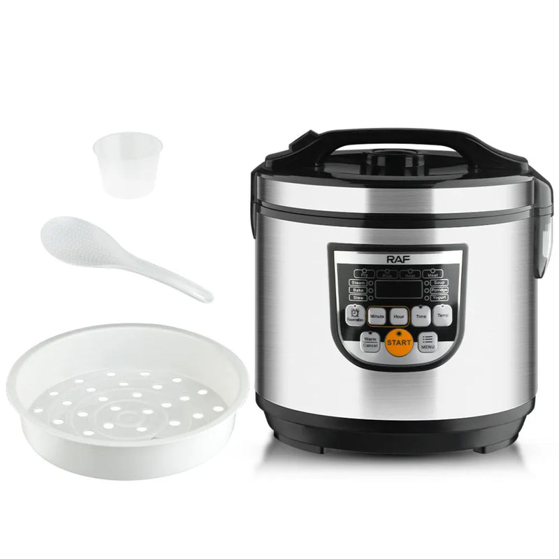 Olla Arrocera 5L 700W 100V 60Hz Multifuncional Temperatura Constante. Reserva Las 24 Horas. Rice Cooker R.9178-110 RAF