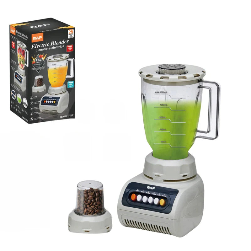 Licuadora 200W 110V/60Hz 1.5L Con Molino 2 En 1 4 Cuchillas Y 5 Velocidades. Fácil De Limpiar. Blender (Colores Surtidos) R.92821-110