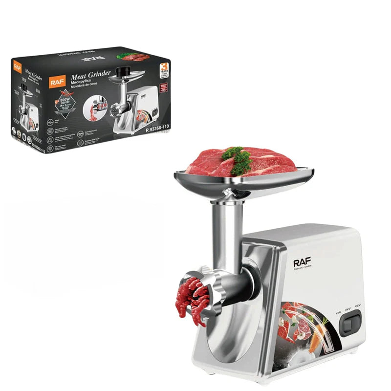 Moledora De Carne 800W 110V/60Hz.Con Accesorios Para Embutidos Y Kebbe. Picadora De Carne R.93368-110 RAF