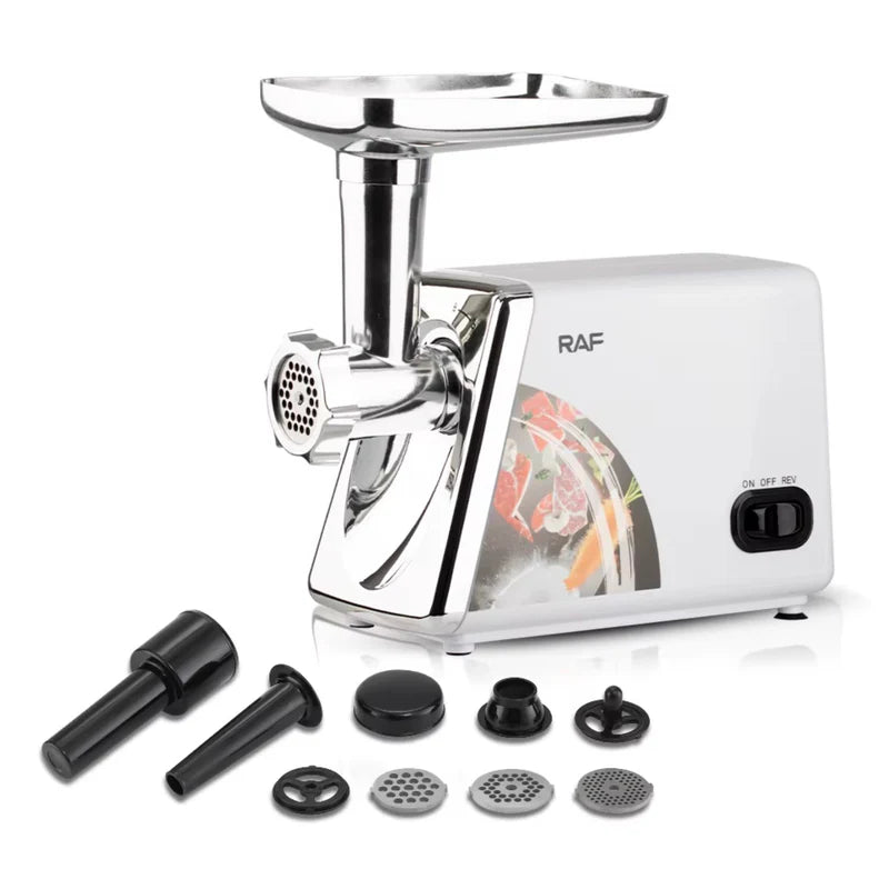 Moledora De Carne 800W 110V/60Hz.Con Accesorios Para Embutidos Y Kebbe. Picadora De Carne R.93368-110 RAF