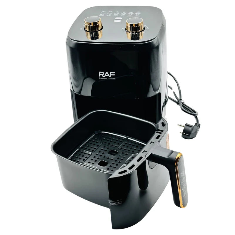 Freidora De Aire 3L 1300W 110V 60Hz Control De Perilla Antiadherente 360° Multipropósito Aceite 80% Air Frier R.95237B-110
